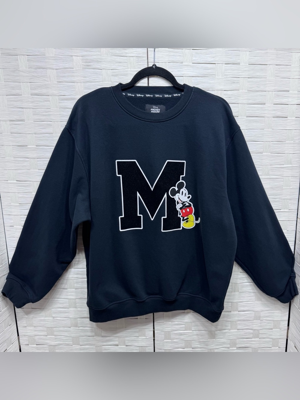 Disney x Primark Mickey Mouse Collegiate Letter M Varsity Crewneck Sweatshirt S